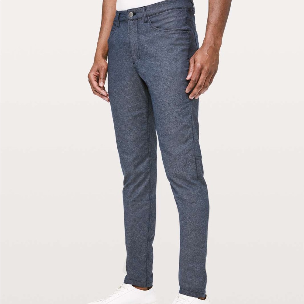 Lululemon ABC Pant slim tech canvas heathered navy pants